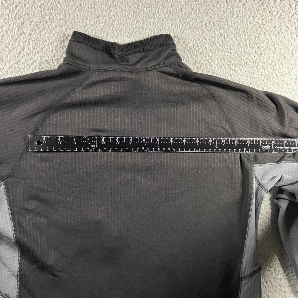 New Balance Jacket Mens M 1/4 Zip Pullover Running Black Grid Fleece‎ NB Outdoor
